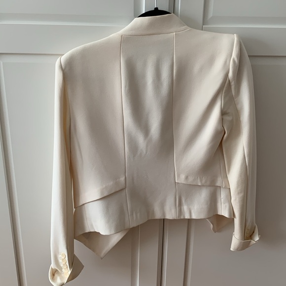 BCBG Max Azria cropped cream blazer - Picture 3 of 3
